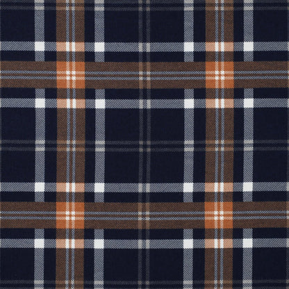 Premium Flannel - blue and brick-red plaid 165 g/m²