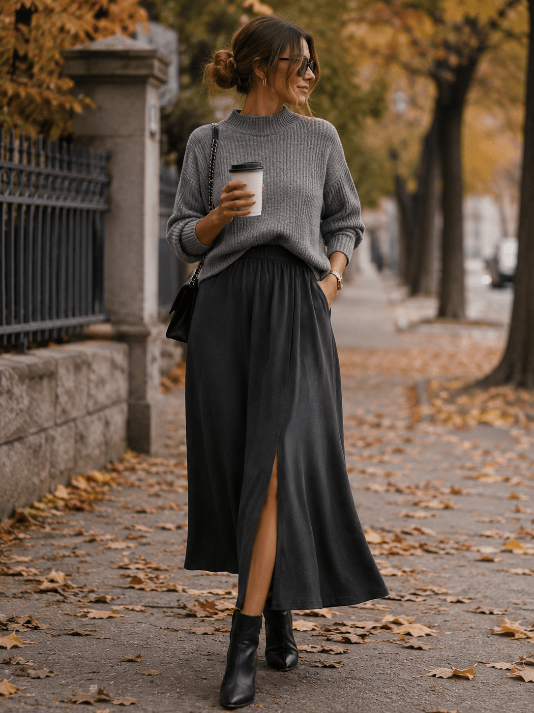 Zdjęcie tkaniny z wełny Merino Premium – ciemnoszarej – dostępnej online w Šarlotes audumi