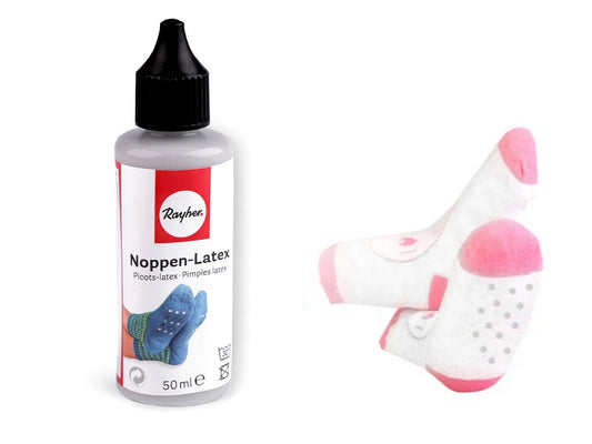 Anti-slip rubber paint (grey) for knits, socks – 50 ml