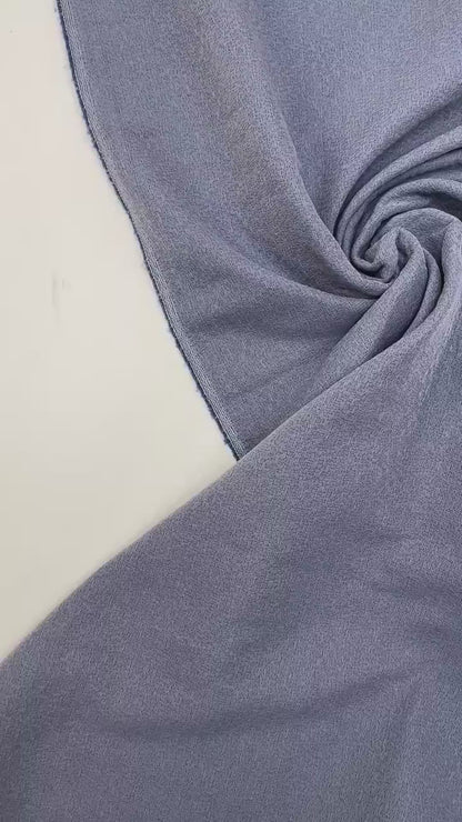 Italian polyamide and silk double-weave fabric - blue 230 g/m²