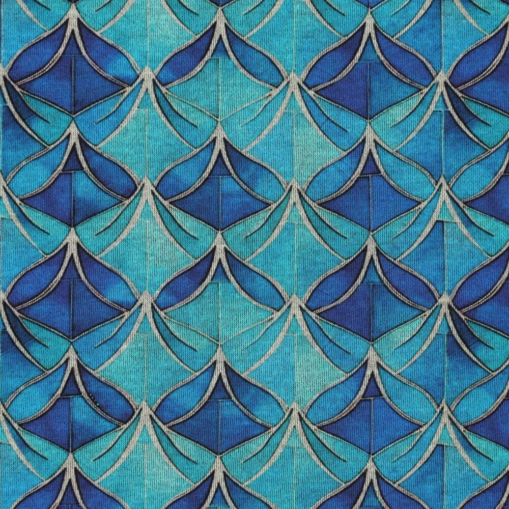 alt
Image with Punto di Roma knit fabric - blue abstract pattern 240 g/m² – available at Šarlotes audumi