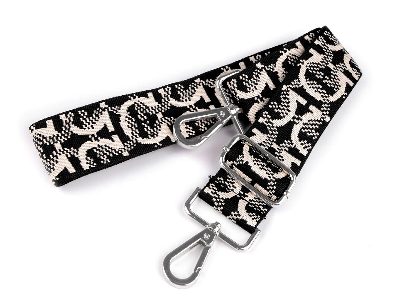 Image of adjustable bag strap with carabiners 80 - 143 cm | various colors – available at Šarlotes audumi