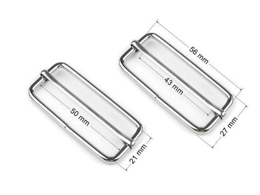 Image with Adjustable Buckle Slider straps (Buckle Slider) 50 mm, 5 pcs – available at Charlotte Fabrics
