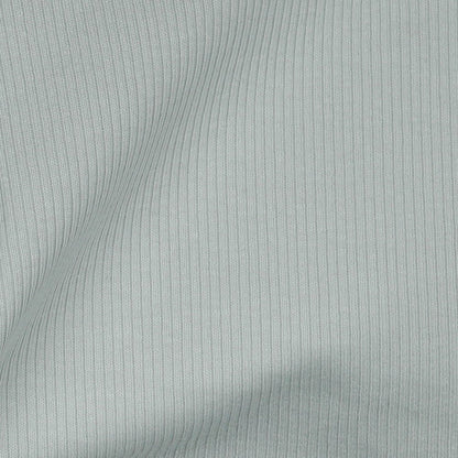 Dzianina bawełniana prążkowana (RIB JERSEY) - jasnoszara 240 g/m²