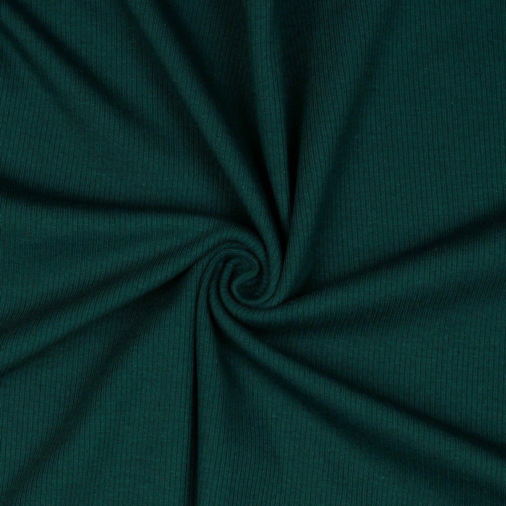 Ribbed cotton jersey (RIB JERSEY) - cool green 240 g/m²