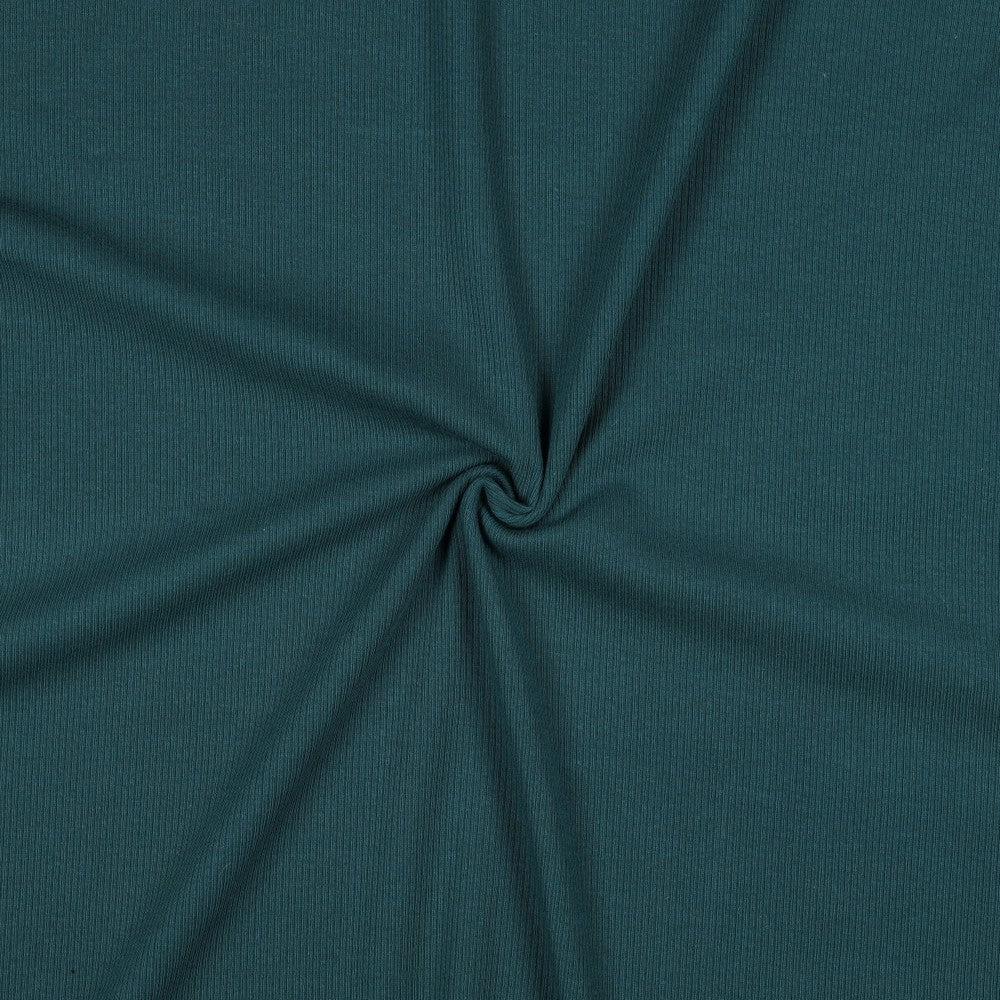 Ribbed cotton jersey (RIB JERSEY) - cool green 240 g/m²