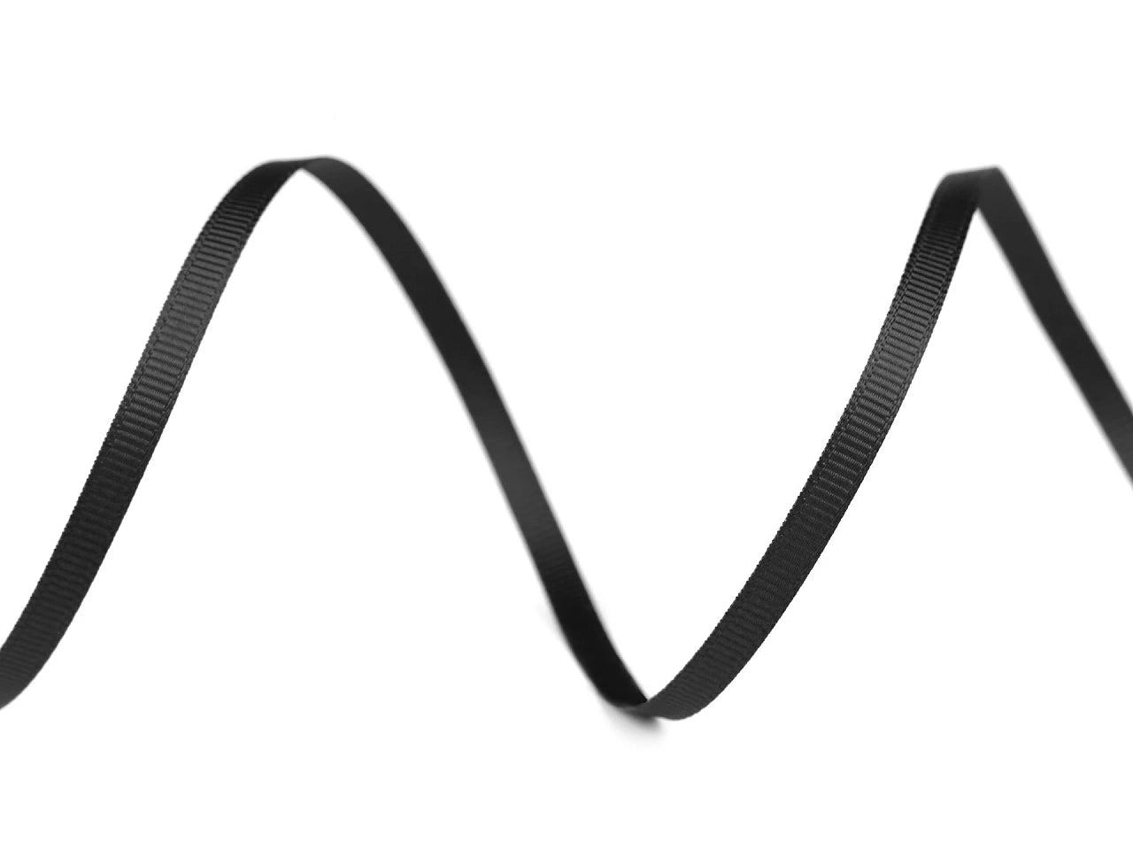 Grosgrain ribbon 5 mm - black (30 m roll)