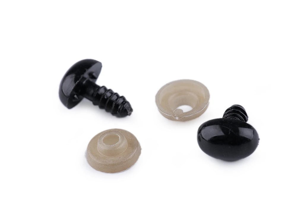 Obrazek z oczami do zabawek 9x13 mm, owalne, w opakowaniu 5 par – dostępne w Charlotte Tkaniny