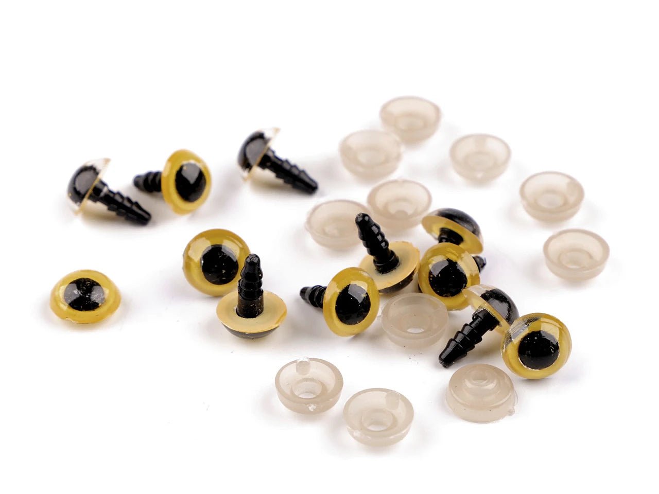 Toy eyes Ø10 mm - yellow (5 pairs per pack)