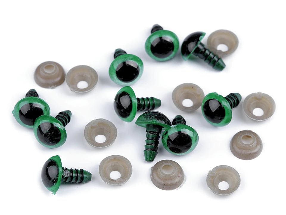 Toy eyes Ø10 mm-green (pack of 5 pairs)
