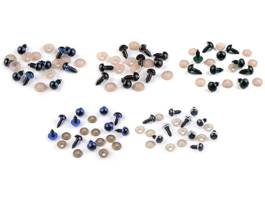 Toy eyes Ø12 mm blue (5 pairs per pack)