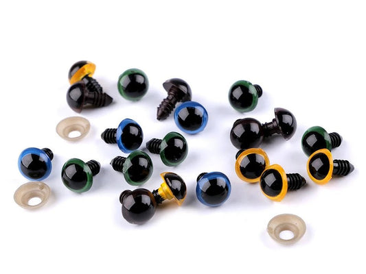 Toy eyes Ø14 mm-white (pack of 5 pairs)