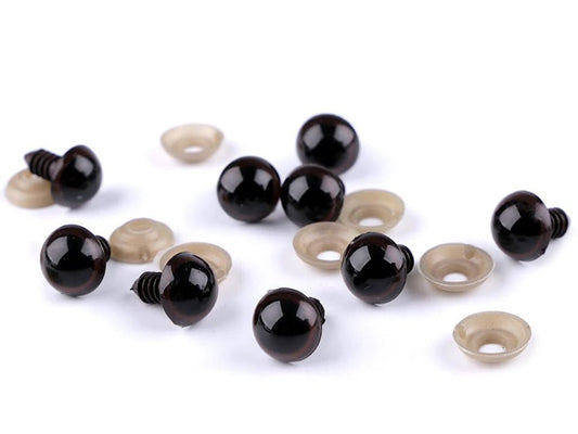 Toy eyes Ø14 mm-brown (5 pairs per pack)