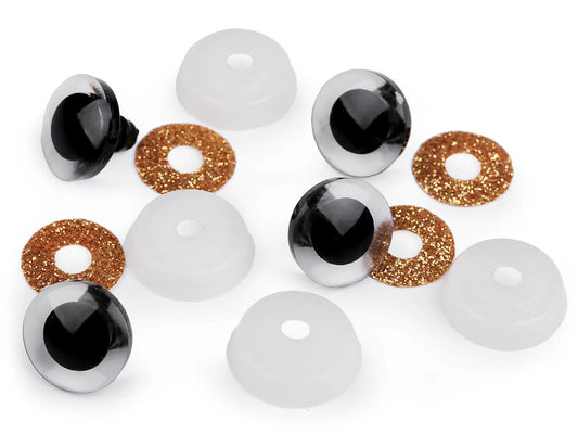 Toy eyes Ø20 mm - gold (2 pairs per pack)