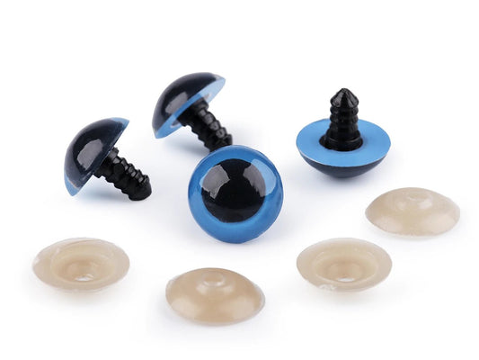 Toy eyes Ø20 mm - blue (pack of 4 pairs)