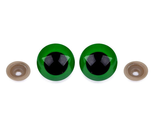 Toy eyes Ø30 mm - green (2 pairs in a package)