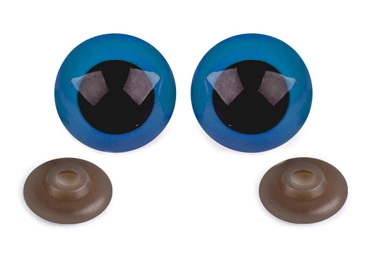 Toy eyes Ø30 mm - blue (2 pairs per pack)