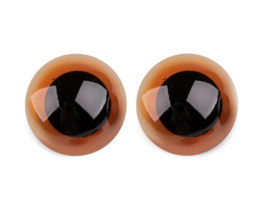 Toy eyes Ø40 mm brown-orange (1 pair per pack)