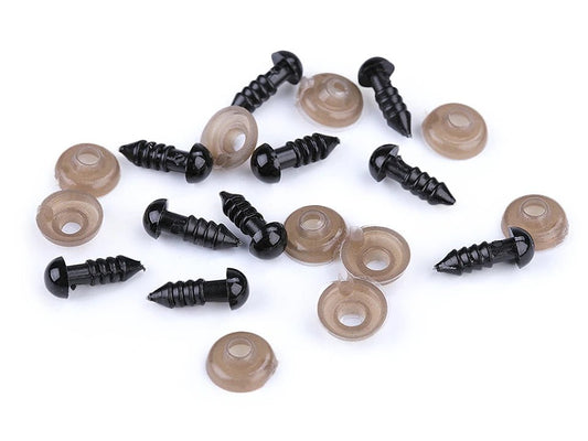 Toy eyes Ø6 mm-black (10 pcs per pack)