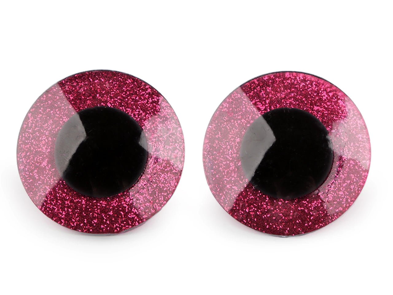 Image of toy eyes Ø40 mm with glitter (2 pairs per pack) – available at Šarlotes audumi