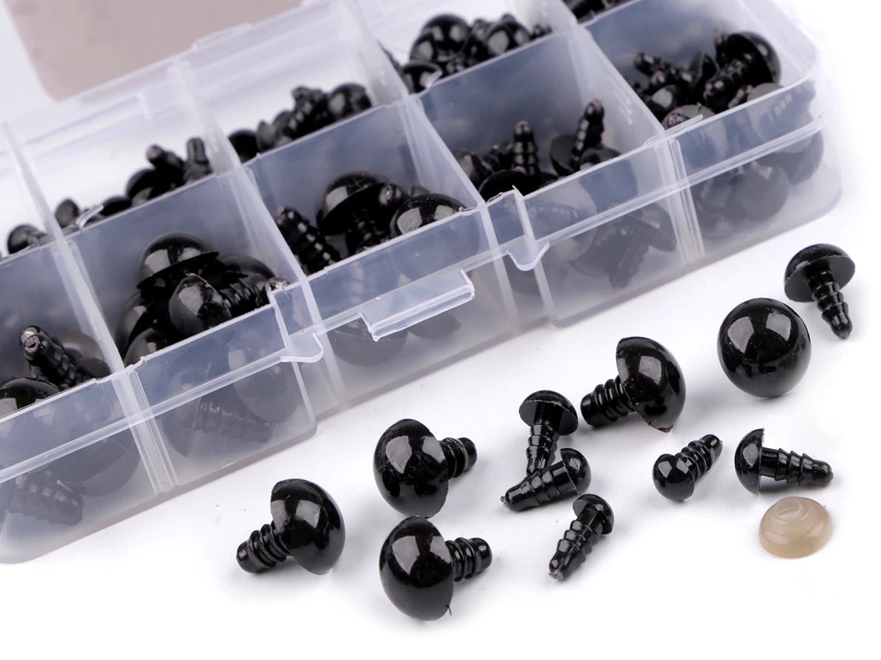 Set of toy eyes and noses