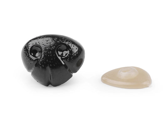 Toy nose 23x29 mm - black (pack of 5 pcs)