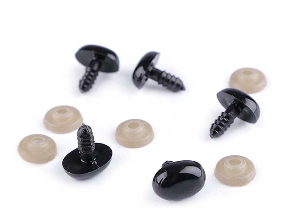 Toy nose/eyes 11 x15 mm - black (pack of 5 pcs)