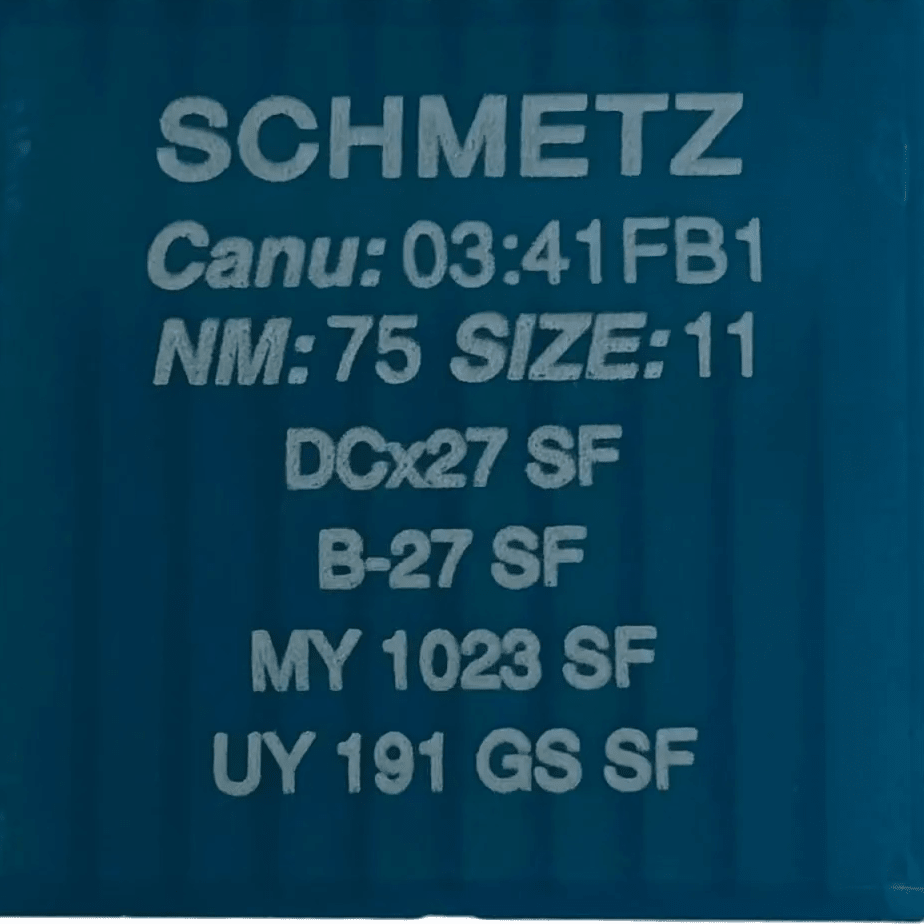 Image of industrial overlock needles SCHMETZ DCx27 (B - 27) SUK SF for extra fine knitwear - 10 pcs. – available at Charlotte's Fabrics