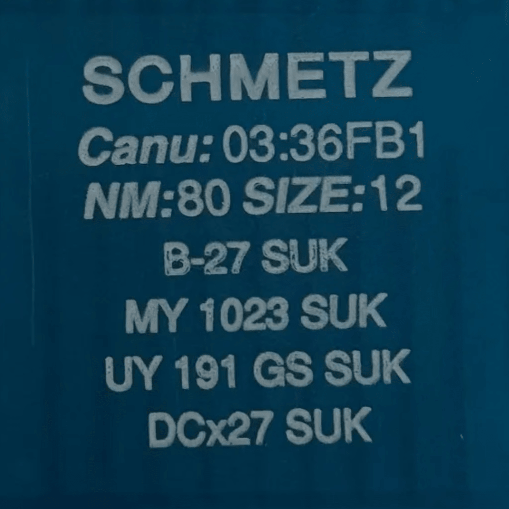 alt
Image with SCHMETZ DCx27 (B - 27) SUK industrial overlock needles for knitwear and denim – 10 pcs. – available at Šarlotes audumi