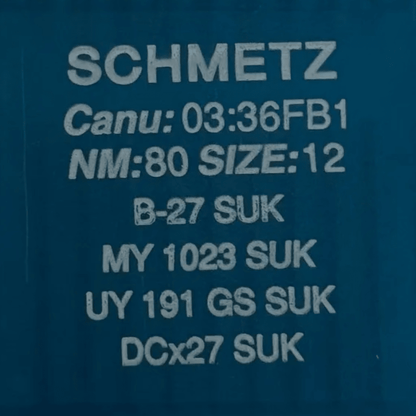 alt
Image with SCHMETZ DCx27 (B - 27) SUK industrial overlock needles for knitwear and denim – 10 pcs. – available at Šarlotes audumi
