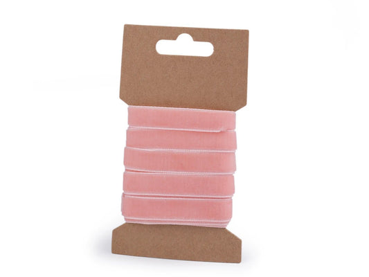 Velvet ribbon 9 mm (3 m package) - pink
