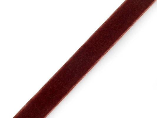 Velvet ribbon 15 mm (pack 22.5 m) - brown