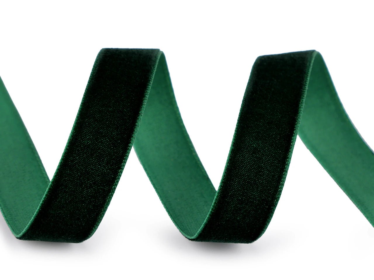Velvet ribbon 15 mm (package 22.5 m) - dark green