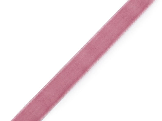 Velvet ribbon 15 mm (packaging 22.5 m) - dusty pink