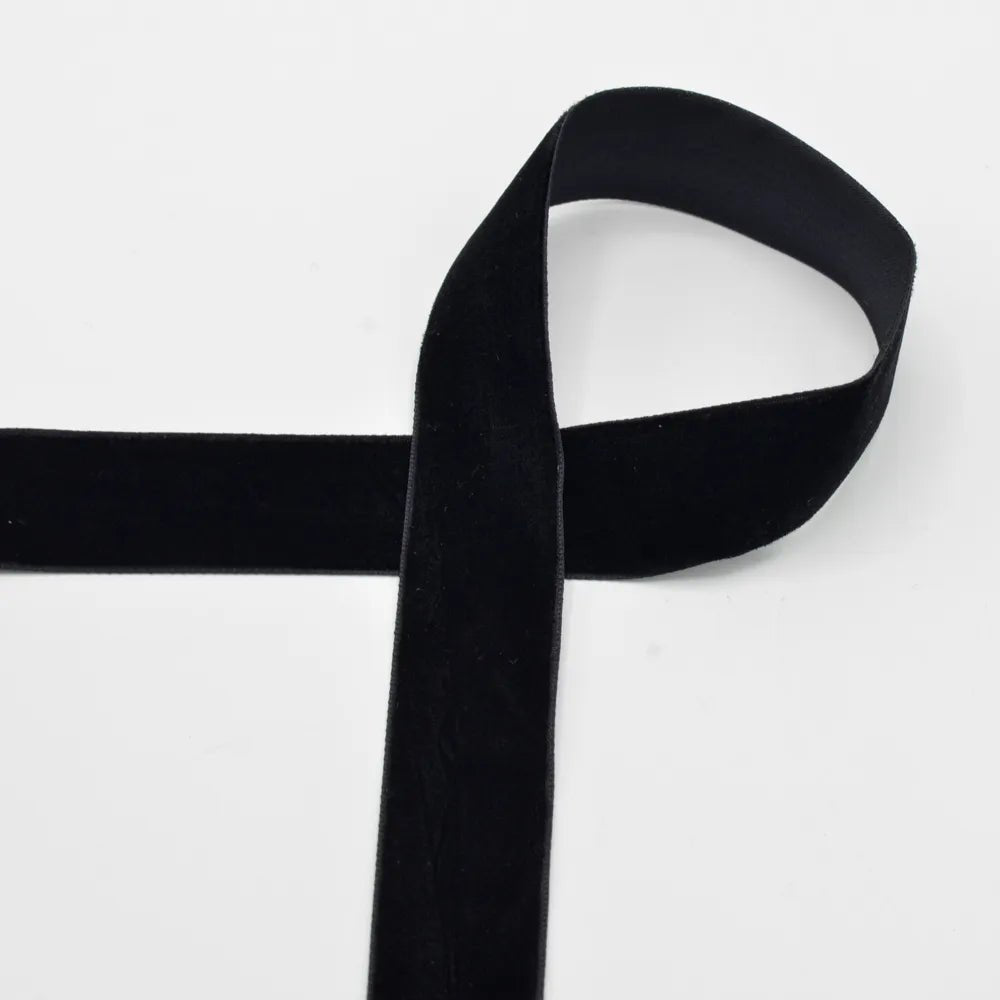 Satin ribbon 25 mm - black