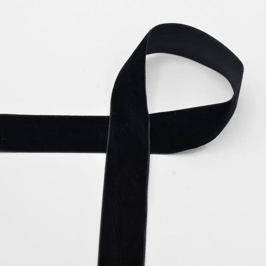 Satin ribbon 25 mm - black
