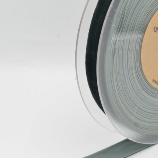 Velvet ribbon 25 mm - cool green