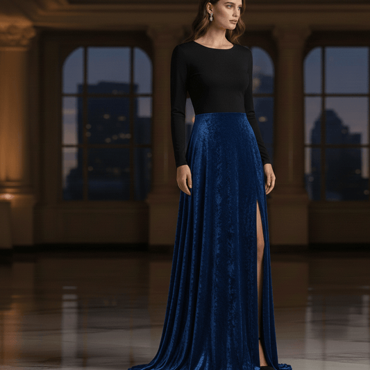 Image of velvet with elastane - royal blue 240 g/m² – available at Šarlotes audumi