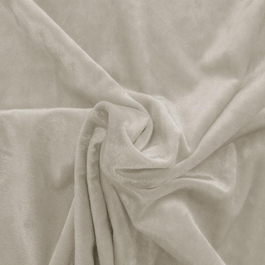 Image of velvet with elastane - cream 240 g/m² – available at Šarlotes audumi