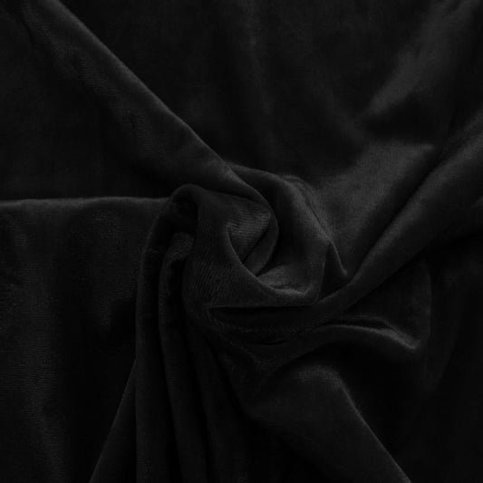 Image of velvet with elastane - black 240 g/m² – available at Šarlotes audumi