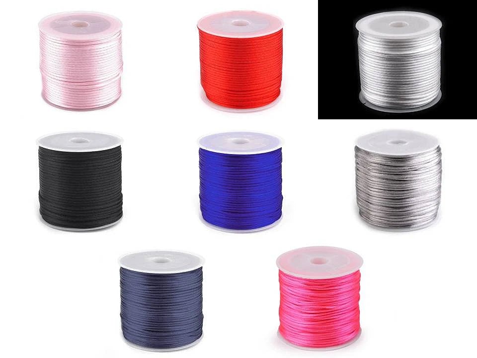 Image with satin cord Ø1 mm (30 m roll)|various shades – available at Charlotte Fabrics