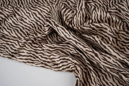 Satīns ar elastānu - zebra 80 g/m²