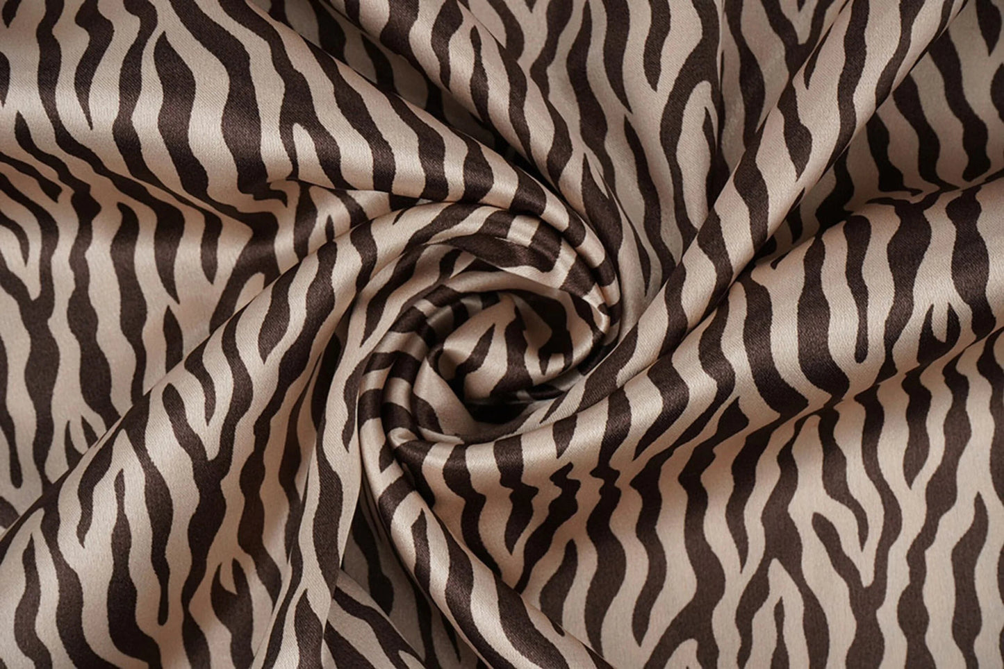 Satīns ar elastānu - zebra 80 g/m²