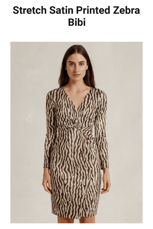 stretch satin - zebra 80 g/m²