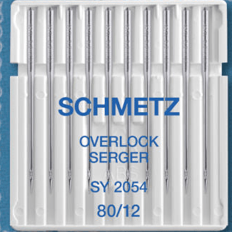 Image with SCHMETZ universal overlock needles SY 2054 - No. 80 (10 pcs) – available at Šarlotes audumi