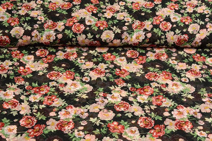 Šifons - rozes | 150 cm | 65 g/m²