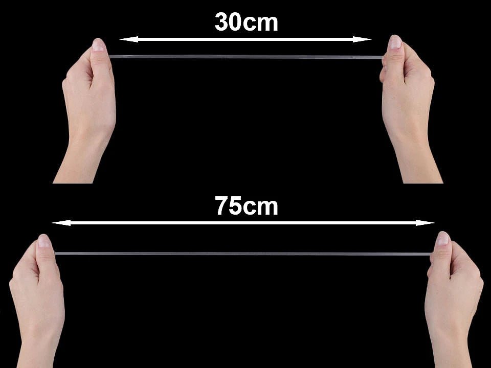 Transparent flexible silicone band 8 mm - 20 m pack