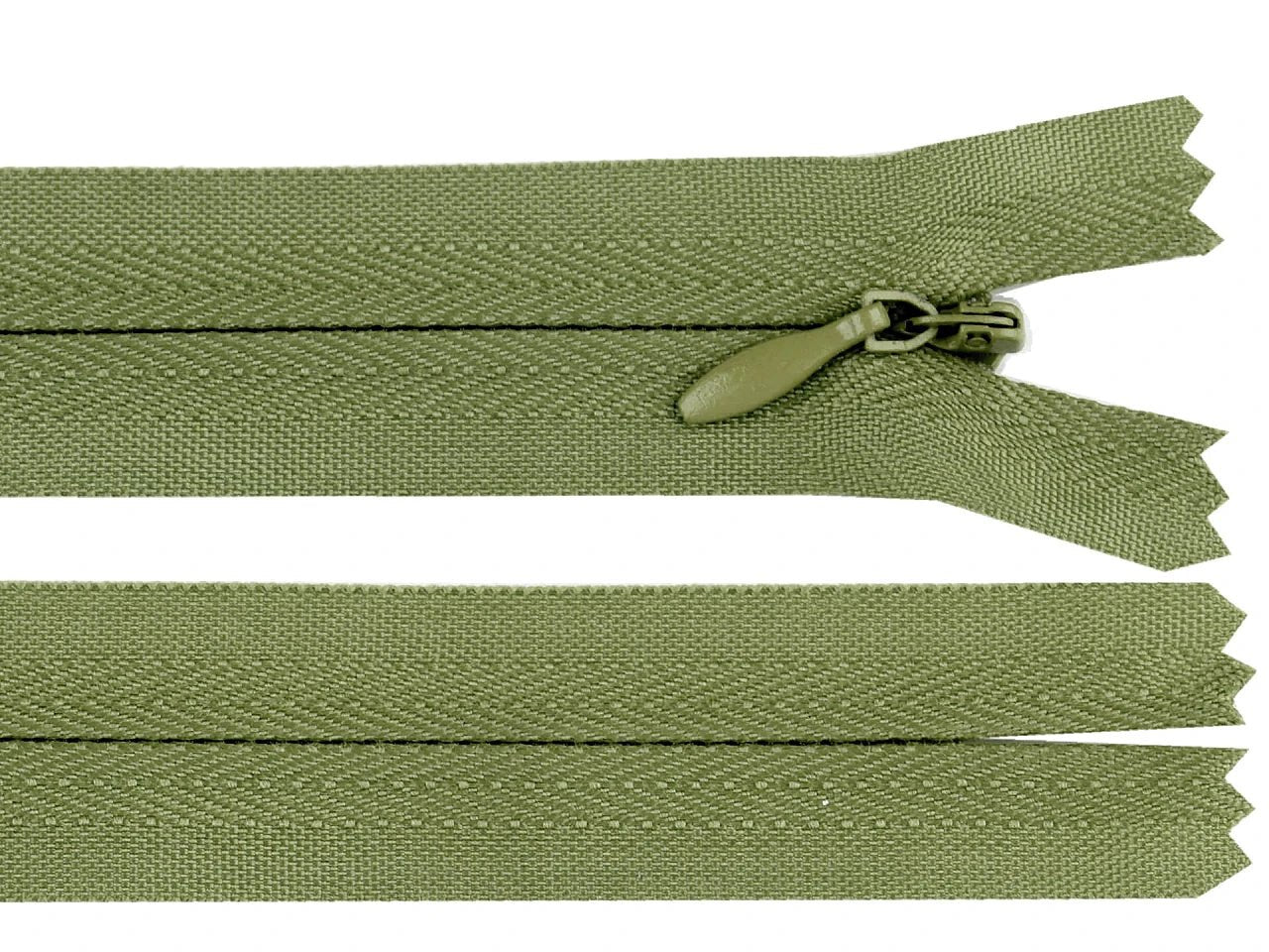 Hidden zipper - khaki green