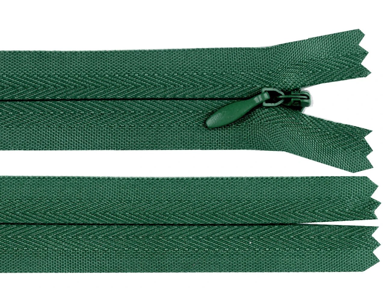 Hidden zipper - grass green