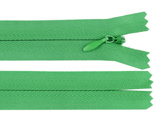 Hidden zipper - green